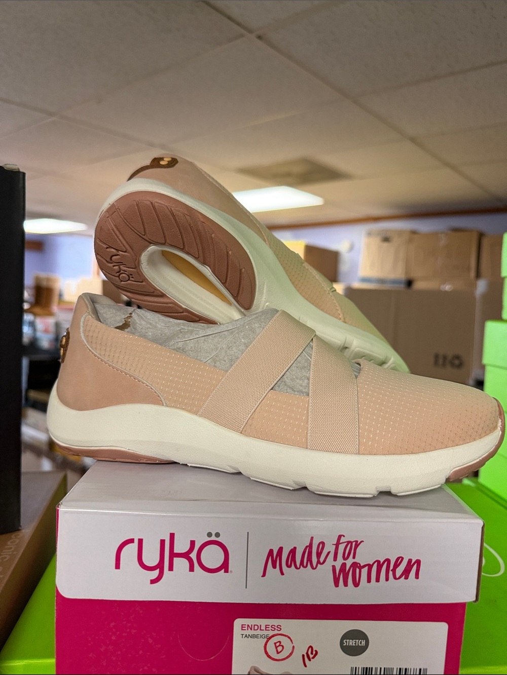 Ryka Endless Women's Slip-On Athletic Sneakers in Blush Pink